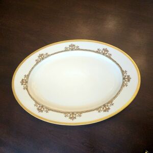 Epiag Bergenland Vintage Czech Gold Rim Porcelain Dish Serving Platter 17.5"